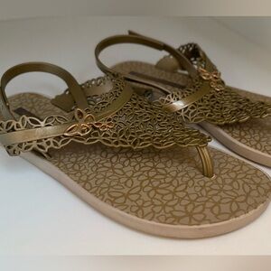 Ipanema Gisele Bündchen original vintage Gold Sandals